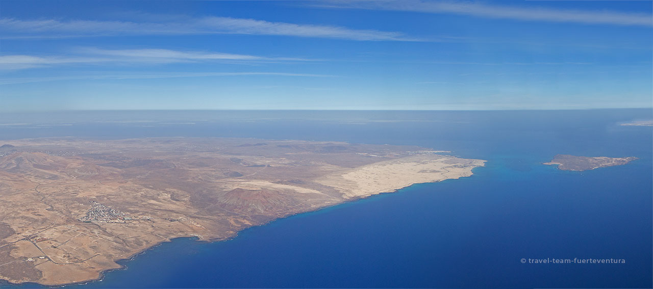 El norte de Fuerteventura visto desde el cielo